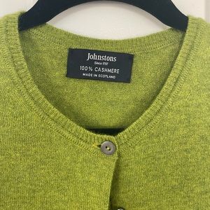 Olive Cashmere Cardigan